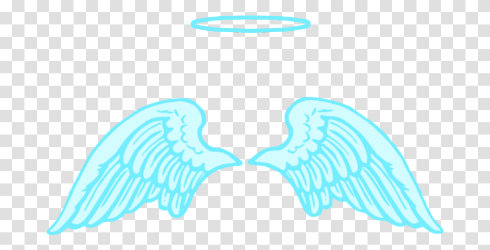 Blue Wings Pastel Kawaii Blue Aesthetic Wings Neon Light Neon Wings, Symbol, Bird, Animal, Ceiling Fan Transparent Png