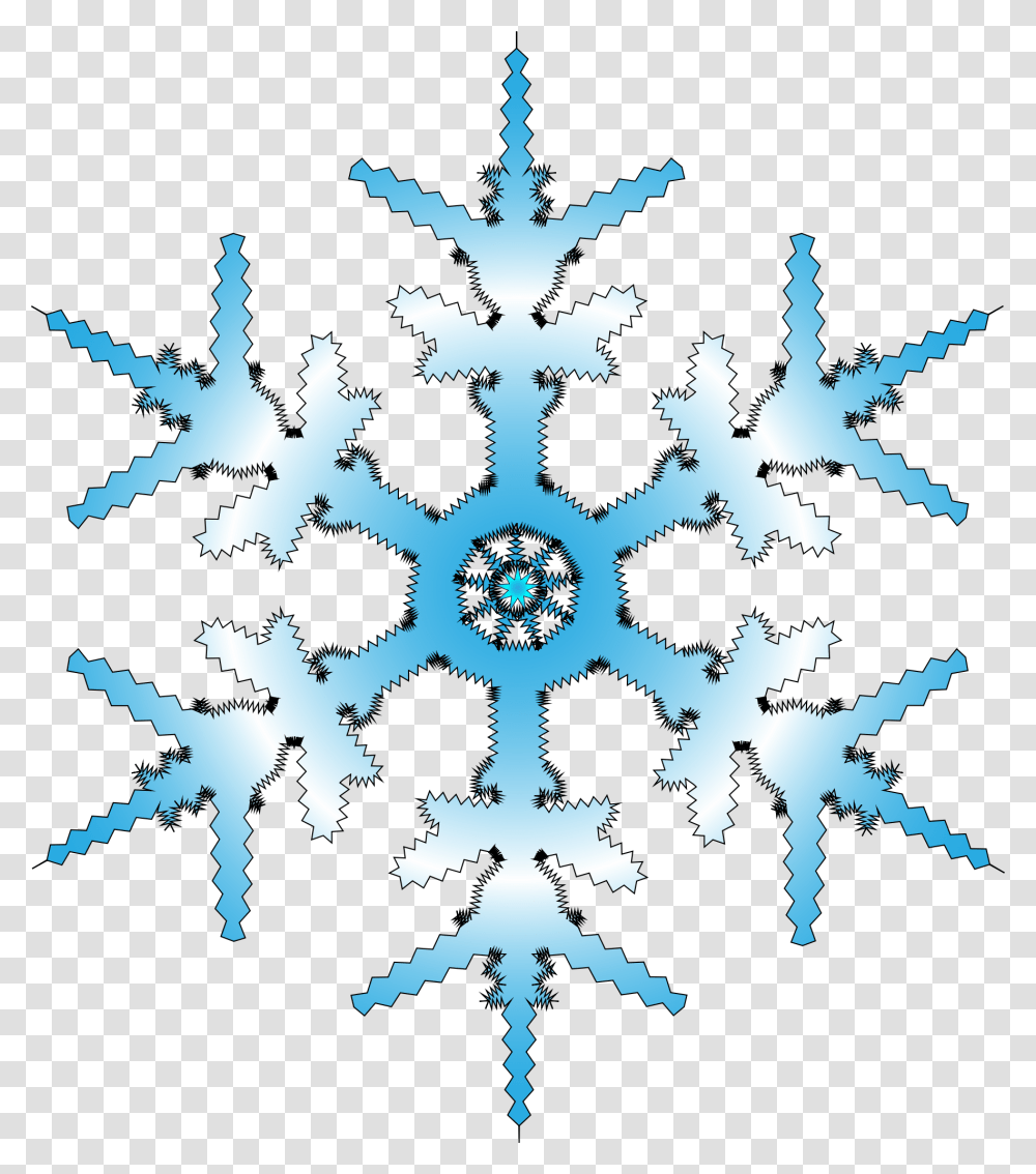 Blue Winter Snowflake Blu Snowflake, Ornament, Pattern, Rug, Fractal Transparent Png