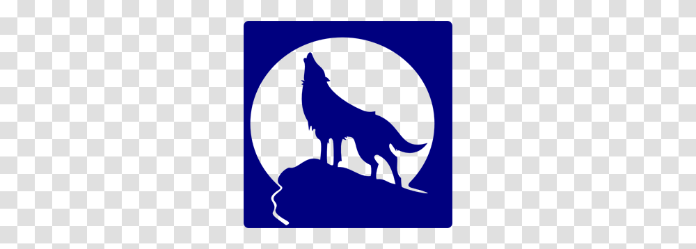 Blue Wolf Silhouette To The Moon Clip Art For Web, Mammal, Animal, Aardvark, Wildlife Transparent Png