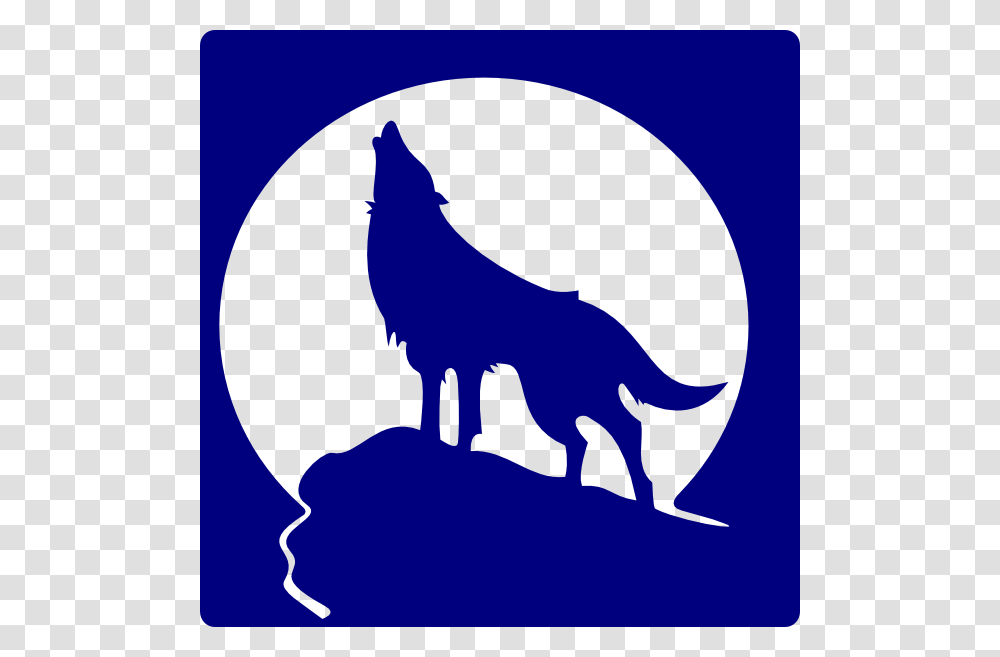 Blue Wolf Silhouette To The Moon Clip Art, Mammal, Animal, Kangaroo, Wallaby Transparent Png