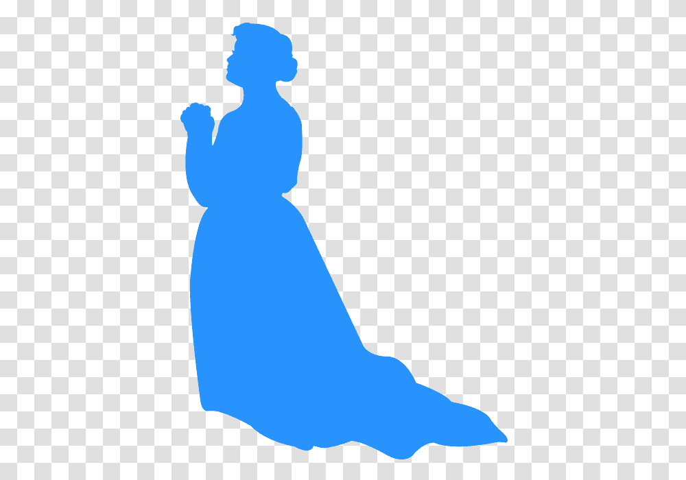 Blue Woman Praying Clipart, Nature, Outdoors, Sleeve Transparent Png
