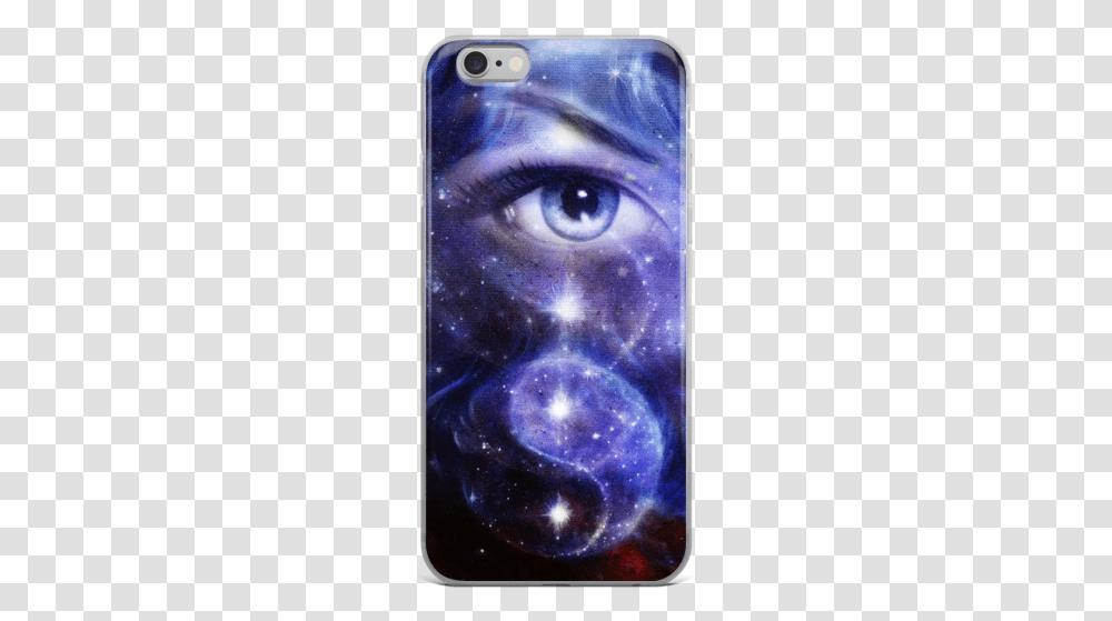 Blue Women Eye With Space And Stars With Symbol, Mobile Phone, Electronics, Cell Phone, Hourglass Transparent Png