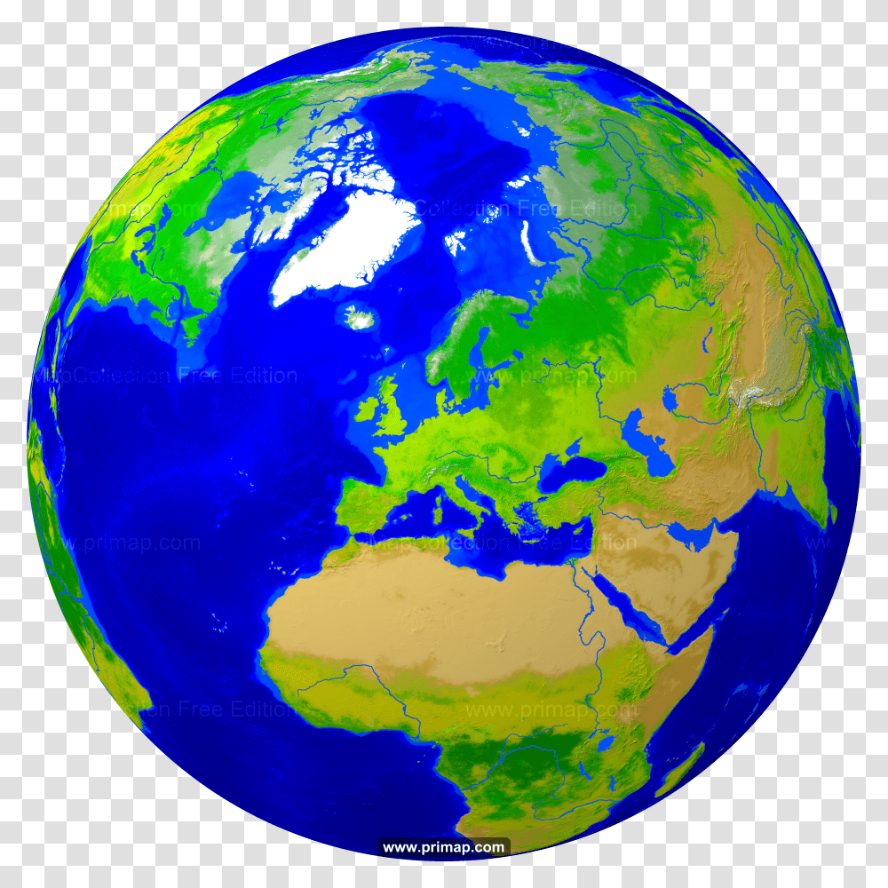 Blue World Map Transparent Png