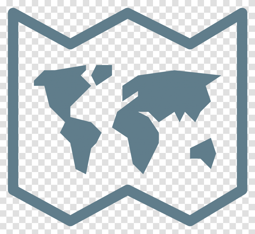 Blue World Map World Map Icon, Recycling Symbol, Poster, Advertisement Transparent Png