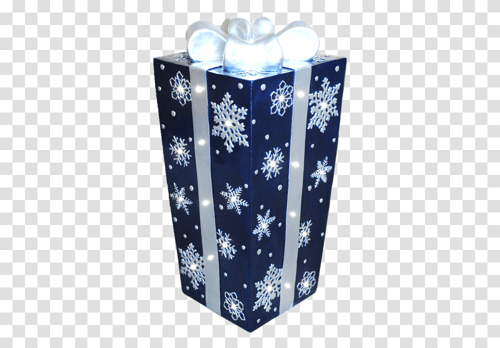Blue Wth Silver Bow And SnowflakesquotClass Box, Tie, Accessories, Accessory Transparent Png