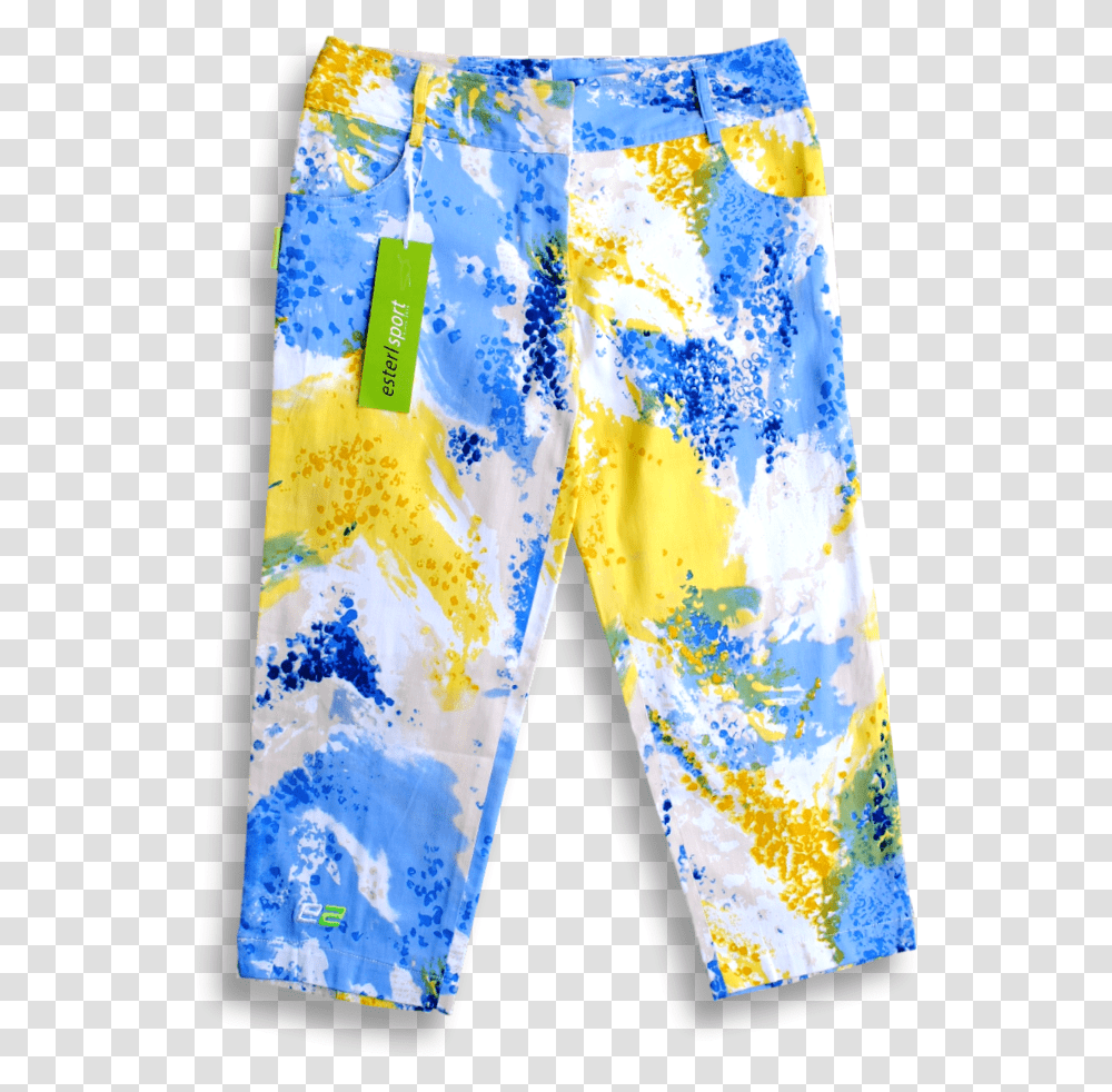 Blue Yellow Capri Front, Apparel, Dye Transparent Png