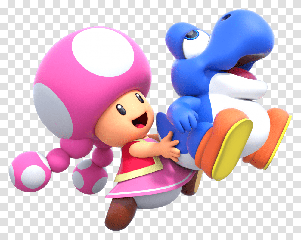 Blue Yoshi New Super Mario Bros U Deluxe Toadette, Toy, Graphics, Art, Animal Transparent Png