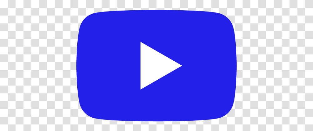 Blue Youtube Icon Icone Youtube, Triangle, Logo, Symbol, Trademark Transparent Png