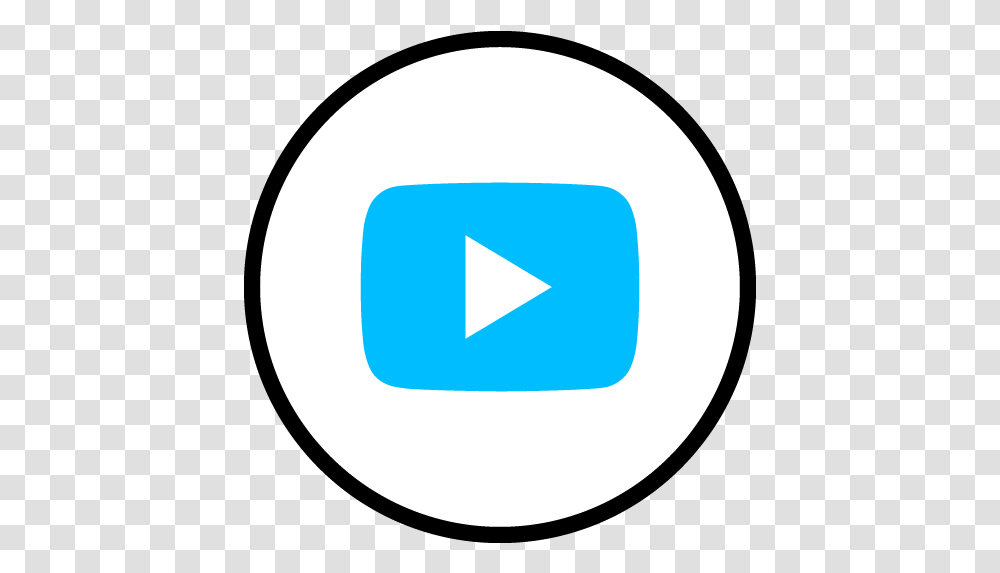 Blue Youtube Icon Round Youtube Icon Blue, Label, Text, Logo, Symbol Transparent Png