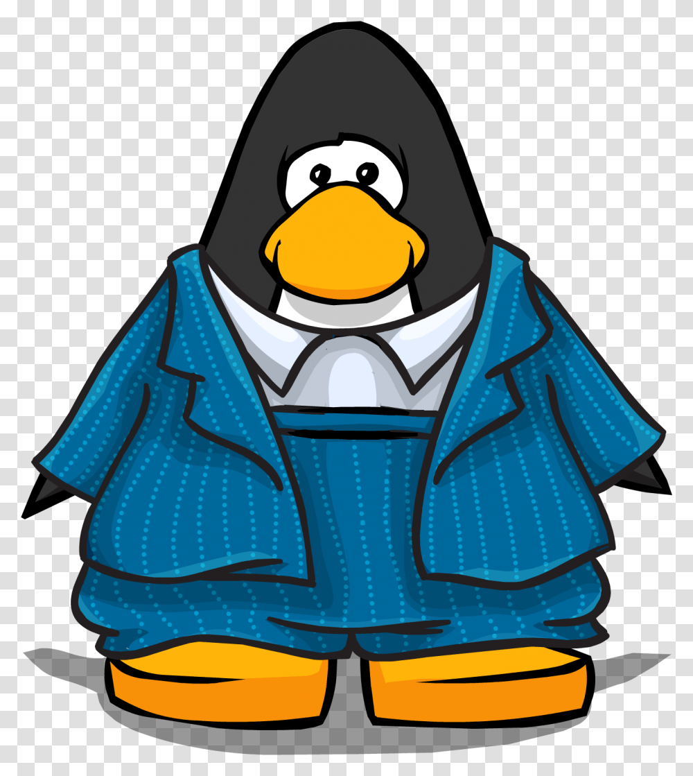 Blue Zoot Suit On Player Card Club Penguin Black Belt, Hood, Hoodie, Sweatshirt Transparent Png