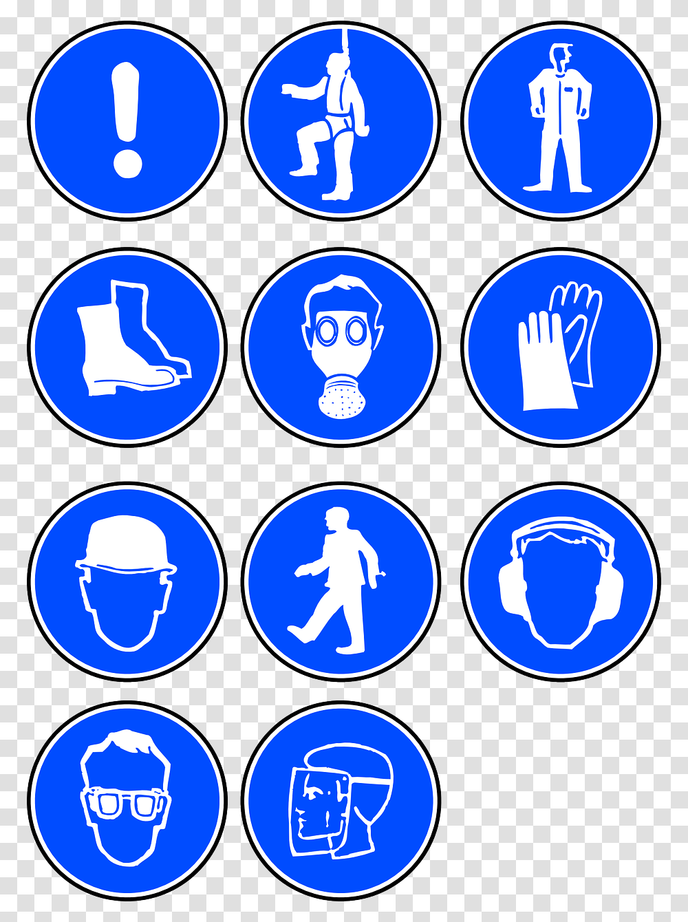 Blueareatext Safety Equipment Symbols, Label, Logo, Sign, Sticker Transparent Png