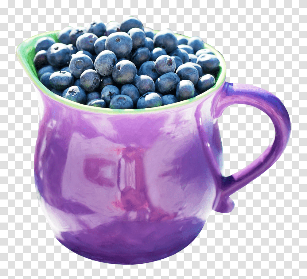 Blueberries In Jug Image Pngpix Blueberry, Fruit, Plant, Food, Cup Transparent Png