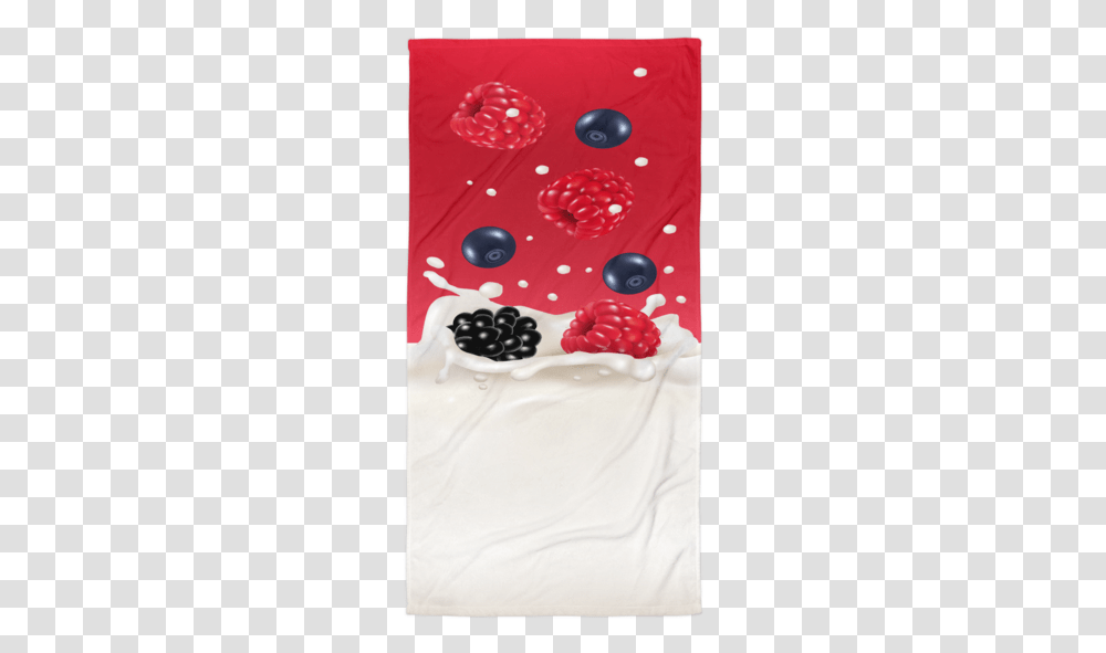 Blueberry And Raspberry With Milk Towel Ice Cream, Birthday Cake, Dessert, Food, Plant Transparent Png
