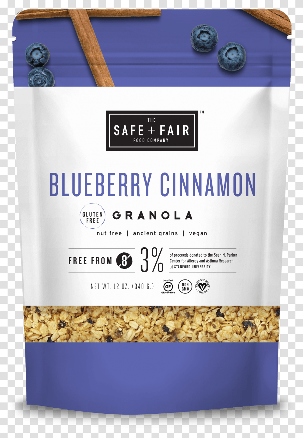 Blueberry Cinnamon Granola, Food, Popcorn, Breakfast, Snack Transparent Png