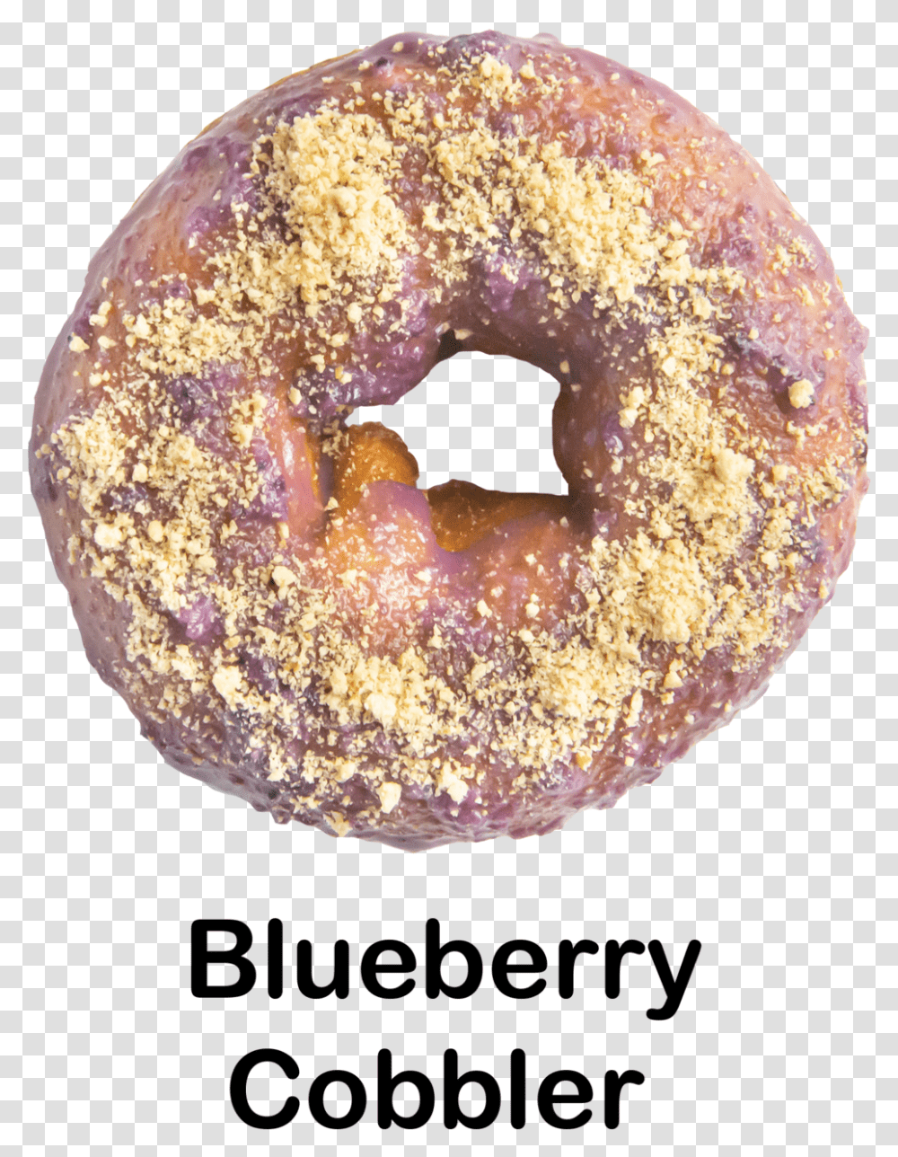 Blueberry Frosting And Graham Cracker Doughnut, Pastry, Dessert, Food, Bread Transparent Png