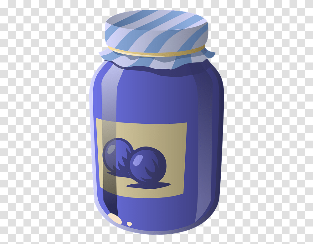 Blueberry Sauce Jars Free Vector Graphic On Pixabay Clipart Background Blueberry, Bottle, Tin, Can, Beverage Transparent Png