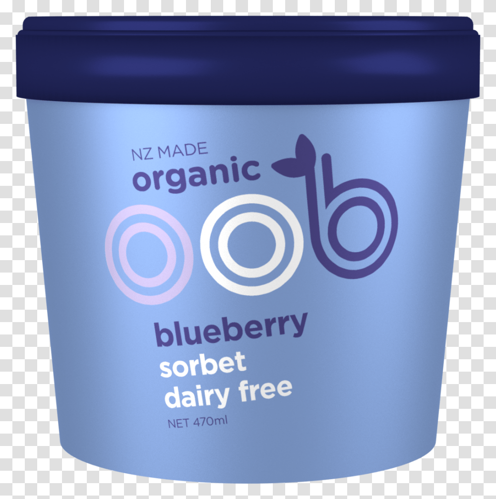Blueberry Sorbet - Oob Organic Blueberry Sobert Dairy Free 470ml, Cosmetics, Paint Container, Bottle, Dessert Transparent Png