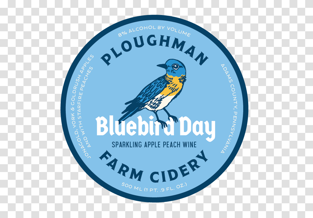 Bluebird Day Ploughman Cider, Animal, Jay, Logo Transparent Png