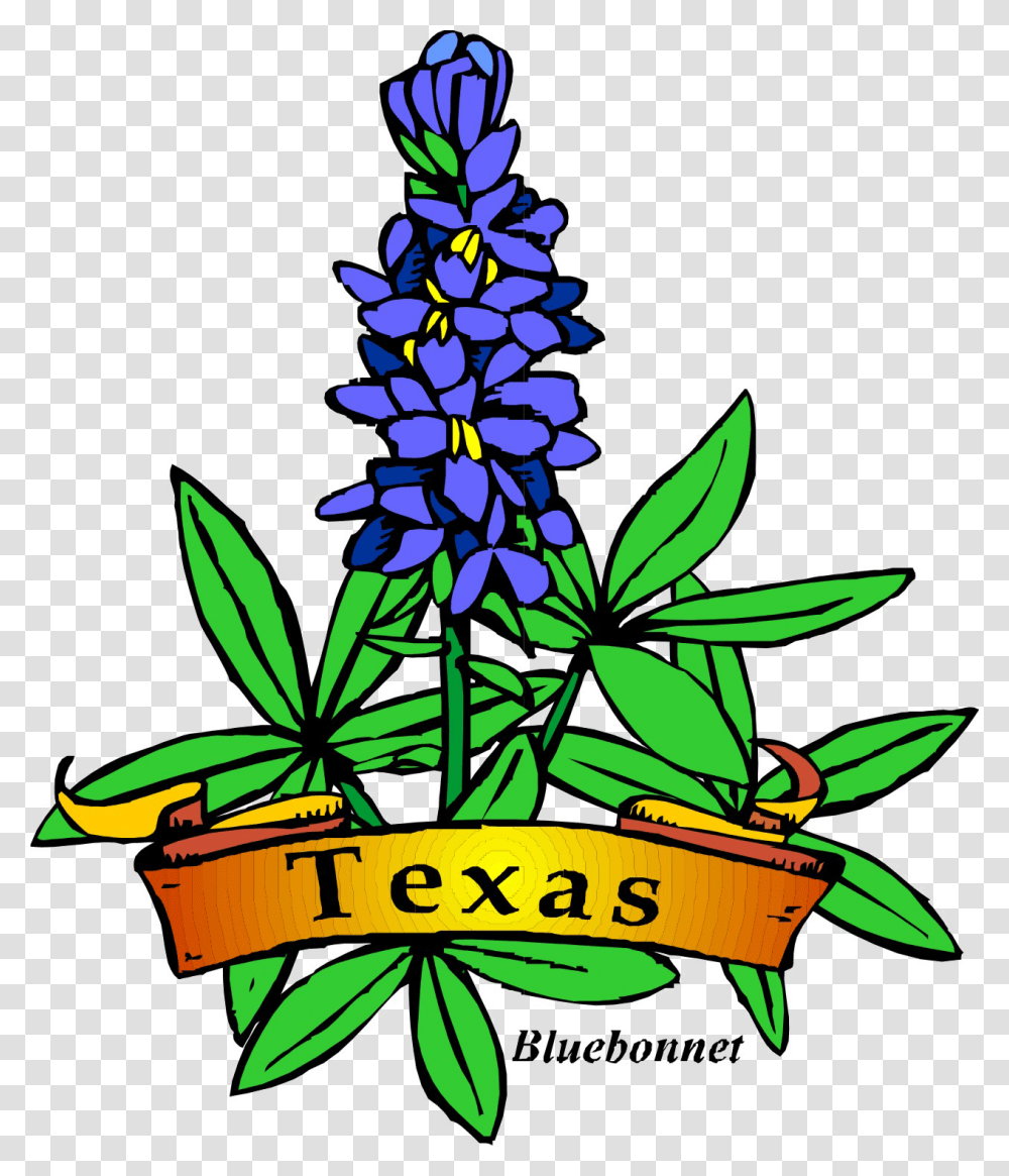 Bluebonnet Vector Cartoon Drawing Texas State Flower, Plant, Blossom, Tree Transparent Png