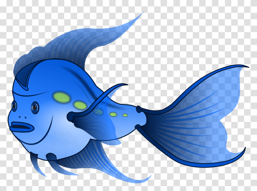 Bluefish Tropical Fish Animal Cartoon, Sea Life, Surgeonfish, Squid, Seafood Transparent Png