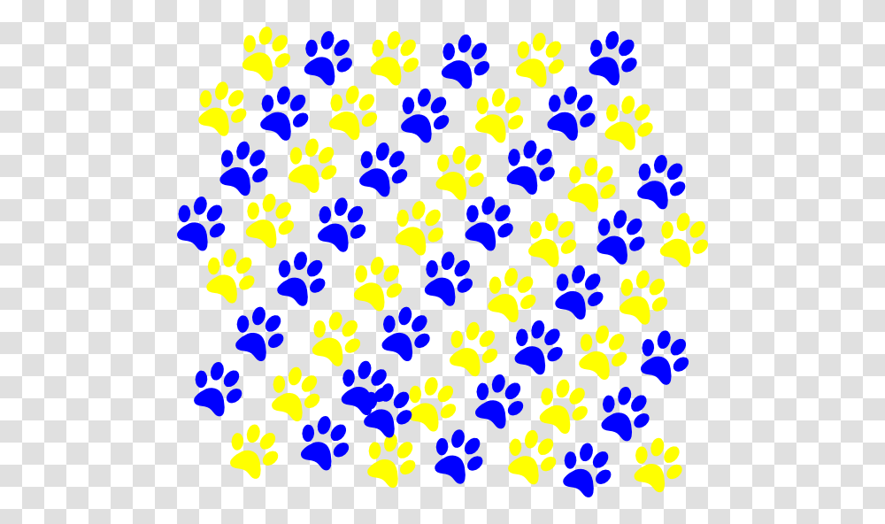 Bluegold Paw Prints Svg Clip Arts Blue And Yellow Paw Prints, Pattern, Rug, Paisley Transparent Png