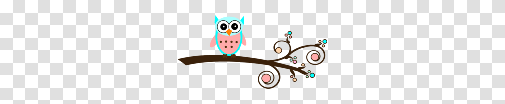 Bluepink Owl On Branch Clip Art, Scissors, Blade, Weapon, Weaponry Transparent Png