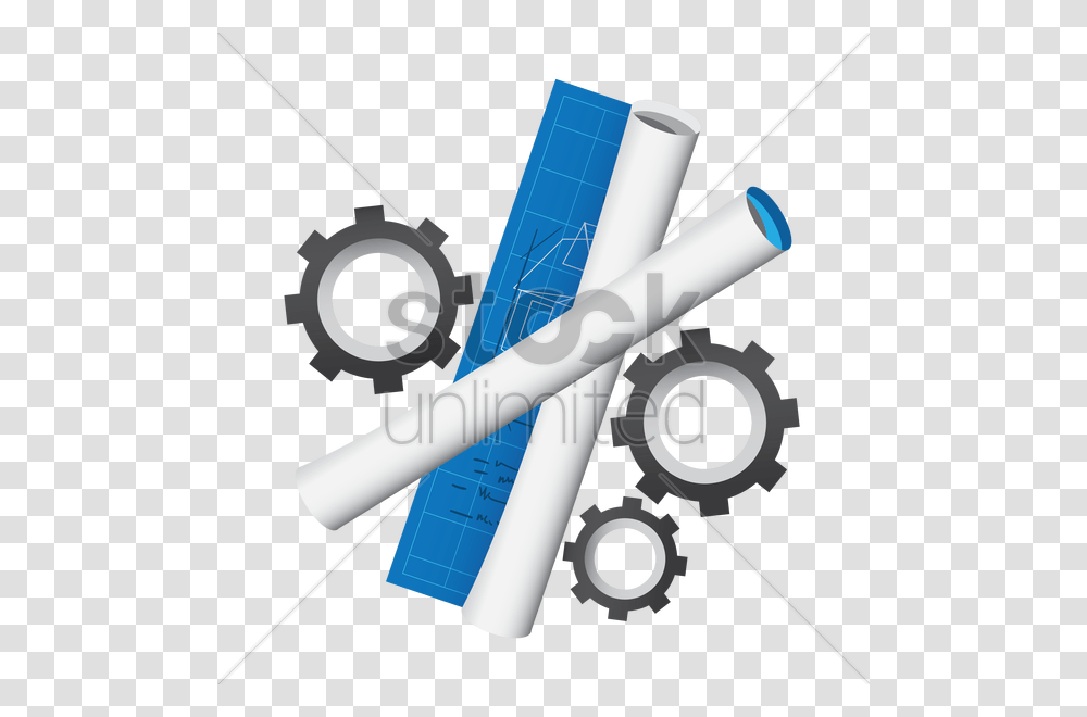 Blueprint And Gears Vector Image, Tool Transparent Png