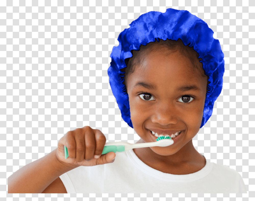 Blues Clues Kids' Satin Bonnet Glow By Daye Toothbrush, Clothing, Apparel, Hat, Person Transparent Png
