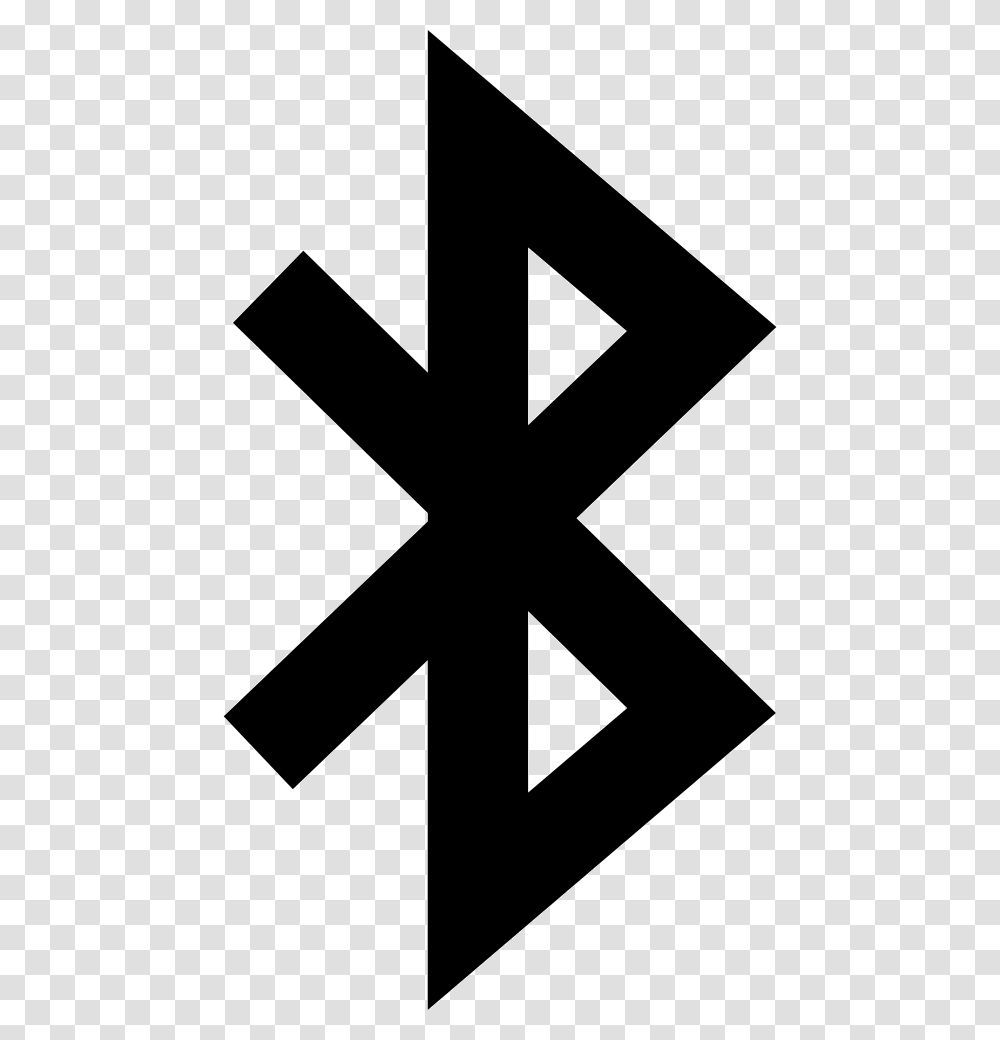 Bluetooth Icon Free Download, Cross, Stencil, Logo Transparent Png