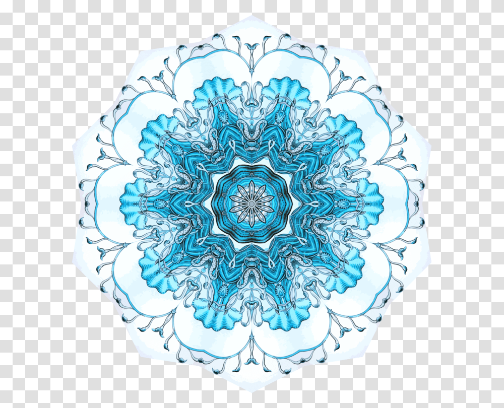 Blueturquoiseflower Circle, Ornament, Pattern, Rug, Gemstone Transparent Png