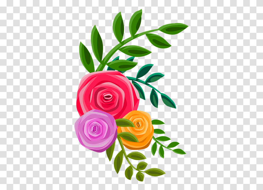 Blumen Ornamente In Farbe Zum Ausdrucken, Rose, Flower, Plant, Blossom Transparent Png