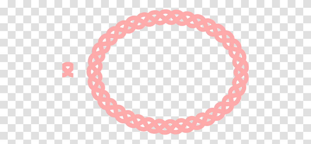 Blush Colored Rope Frame Clip Art, Oval, Bracelet, Jewelry, Accessories Transparent Png