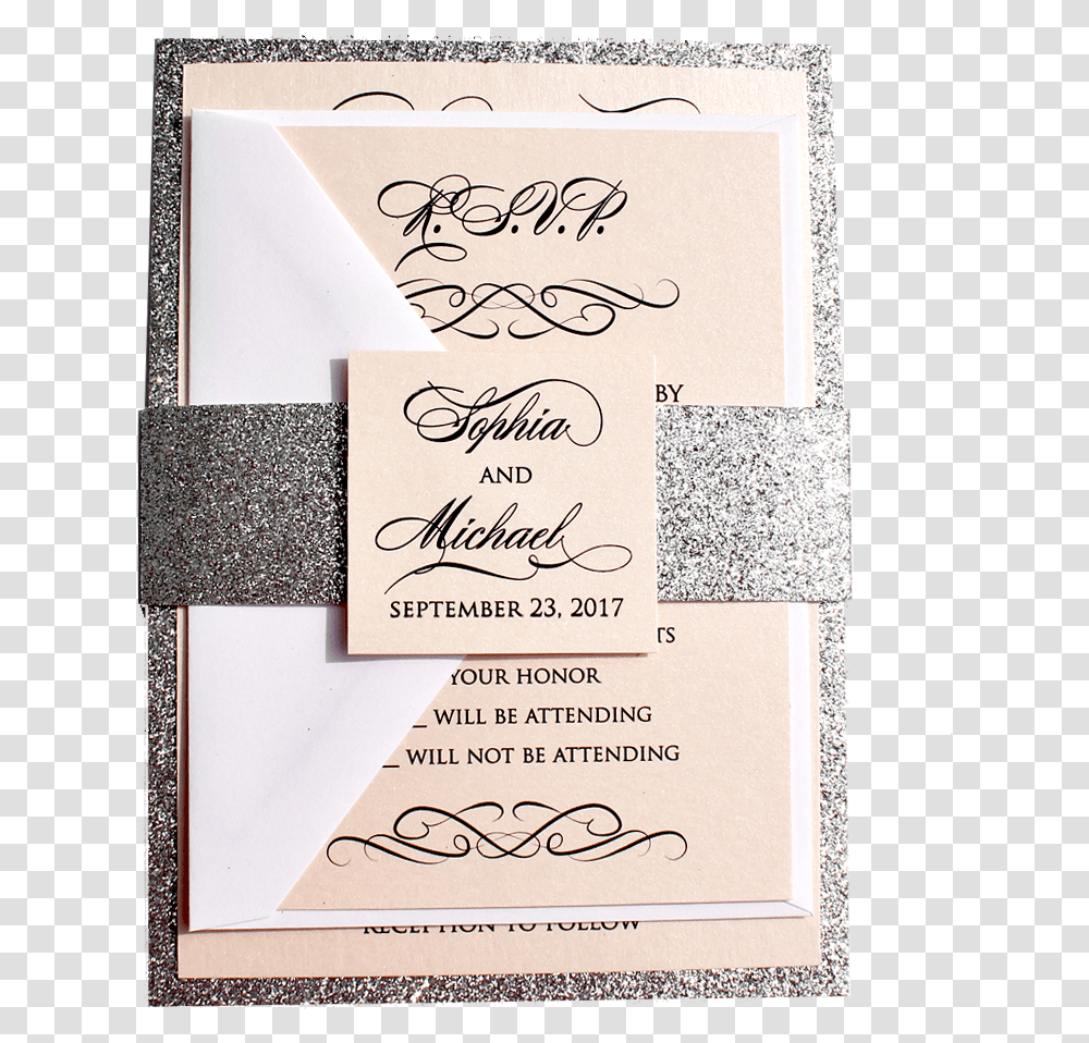 Blush Love Story Invitation Handwriting, Calligraphy, Label, Paper Transparent Png