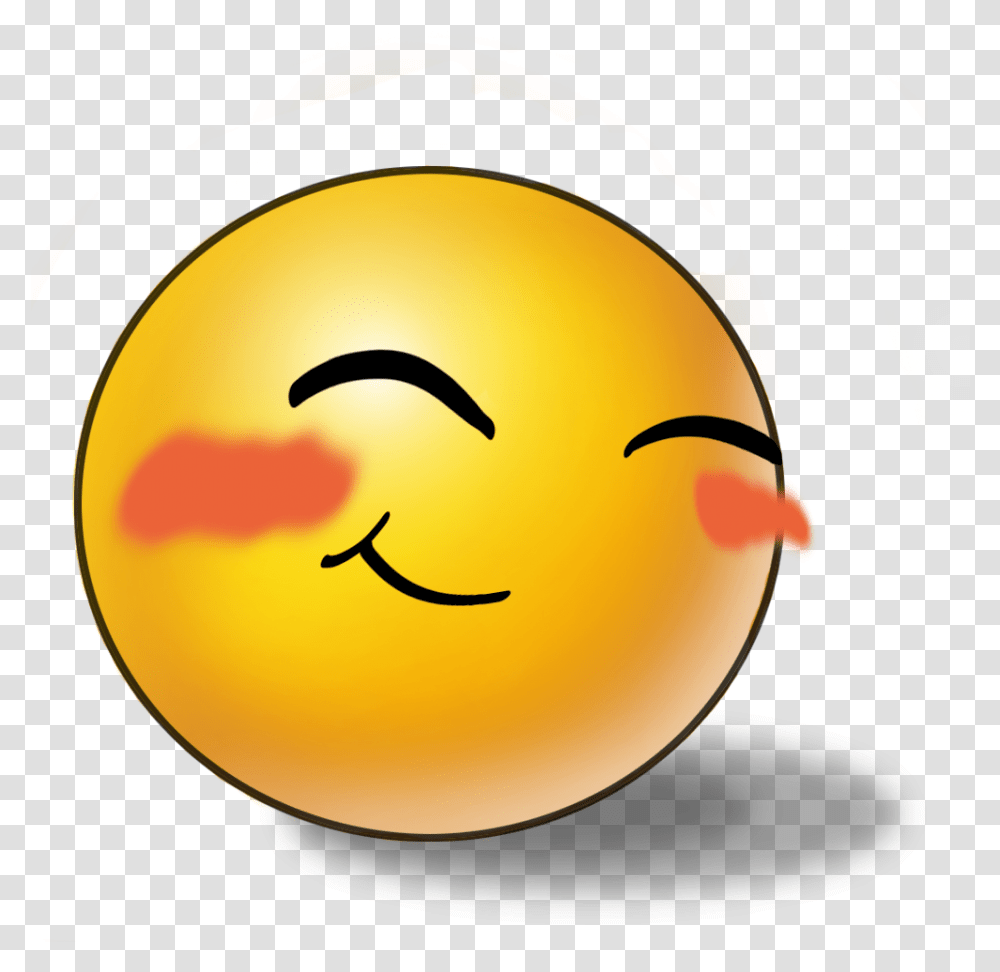 Blushing Emoji Photos Blushing Smiley Face Gif, Head, Ball Transparent Png