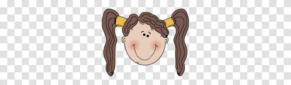 Blushing Girl In Pigtails Clip Art, Head, Face, Seed, Grain Transparent Png