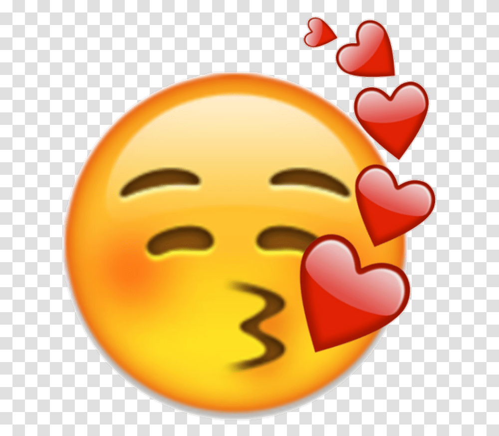 Blushing Kissing Emoji Clipart Download Emoji Iphone, Heart, Egg, Food, Label Transparent Png
