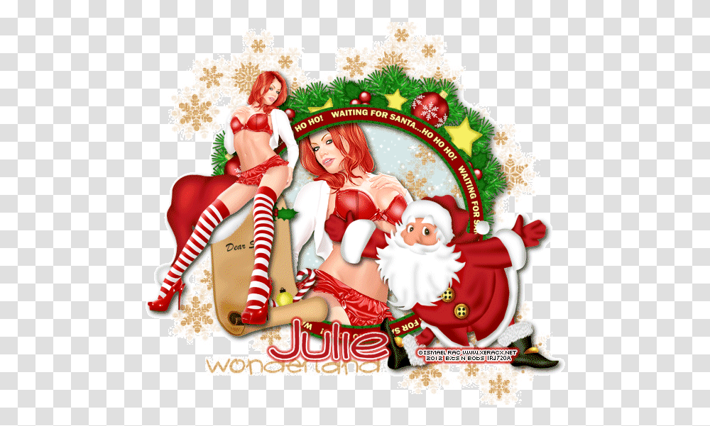 Bnb Tutorials Waiting For Santa Animated Gif Santa Background, Advertisement, Poster, Collage, Person Transparent Png