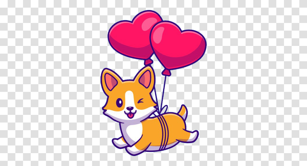Bnbpuppies Are Cute Puppies Cartoon Dog Love Heart, Balloon Transparent Png