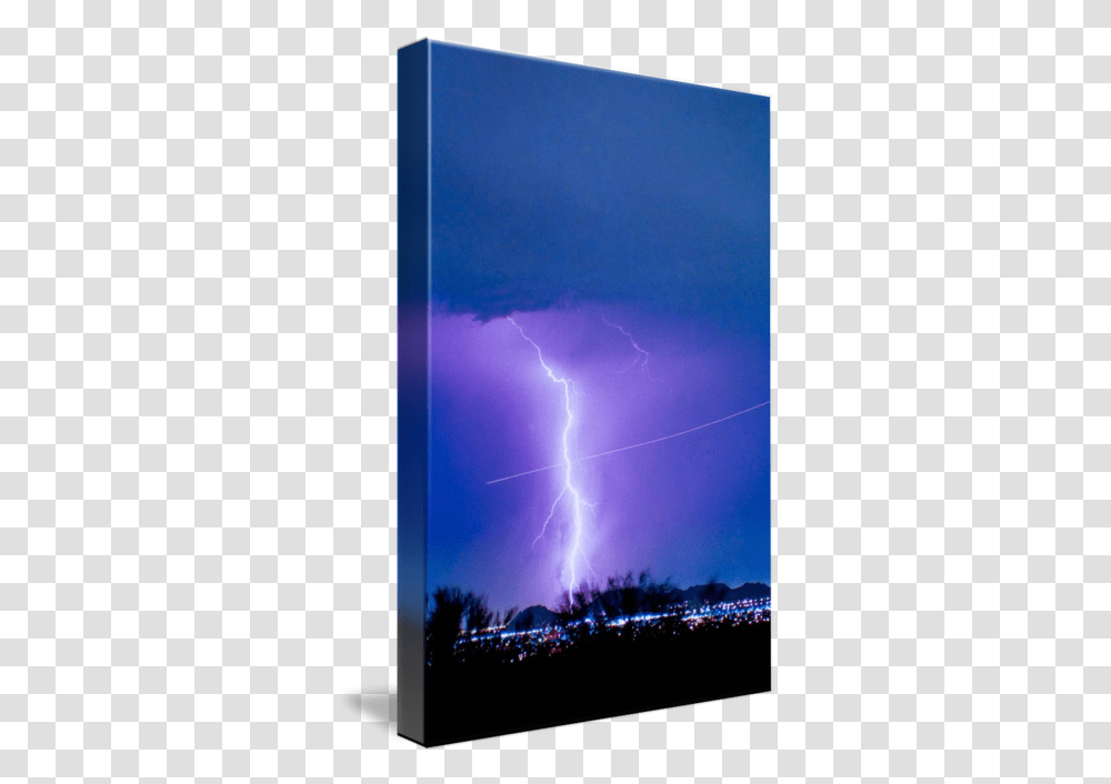 Bo Trek Lightning Strike City Lights Ll By James, Nature, Outdoors, Thunderstorm, Weather Transparent Png
