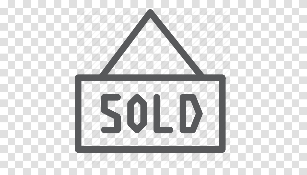 Board Estate Info Real Sales Sign Sold Icon, Triangle, Word, Number Transparent Png