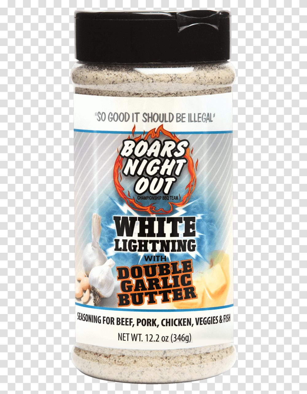 Boars Night Out White Lightning Rub With Double Garlic Butter Bottle, Flyer, Poster, Paper, Advertisement Transparent Png