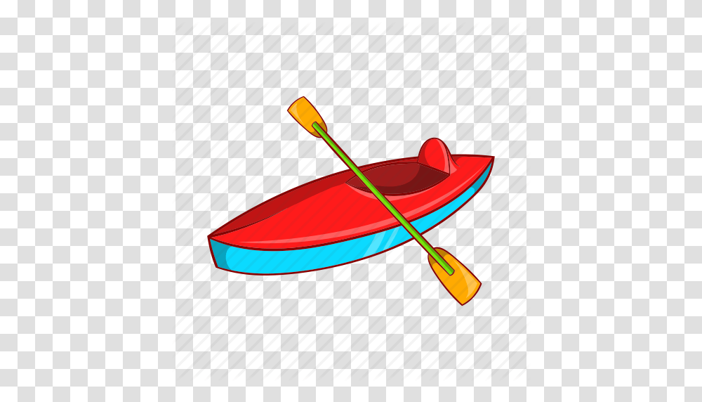 Boat Canoe Cartoon Kayak Kayaking Paddle Sign Icon, Oars, Rowboat, Vehicle, Transportation Transparent Png