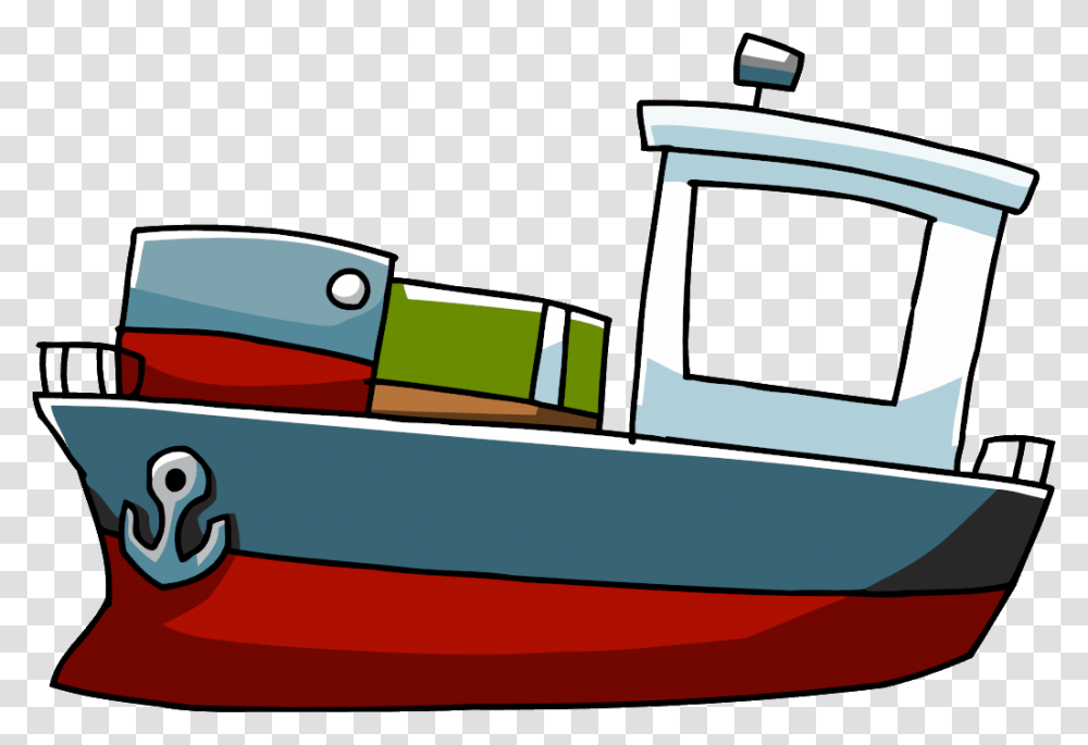 Boat Cartoon Image, Vehicle, Transportation, Tractor, Watercraft Transparent Png