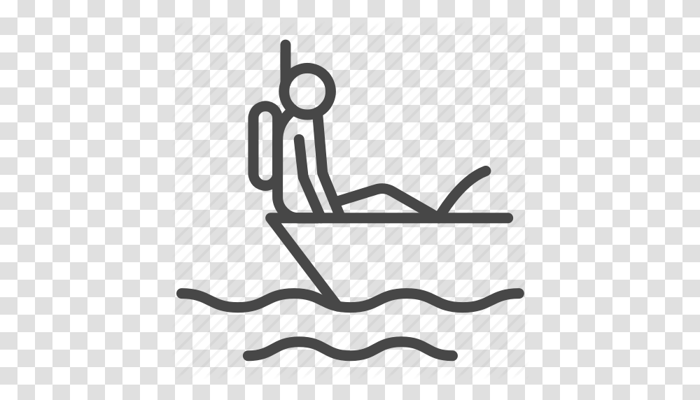 Boat Diver Diving Ocean Scuba Diver Sea Traveler Icon, Poster, Toy, Chair, Swing Transparent Png