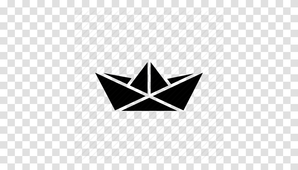 Boat Folded Origami Paper Ship Toy Icon, Star Symbol, Apparel Transparent Png