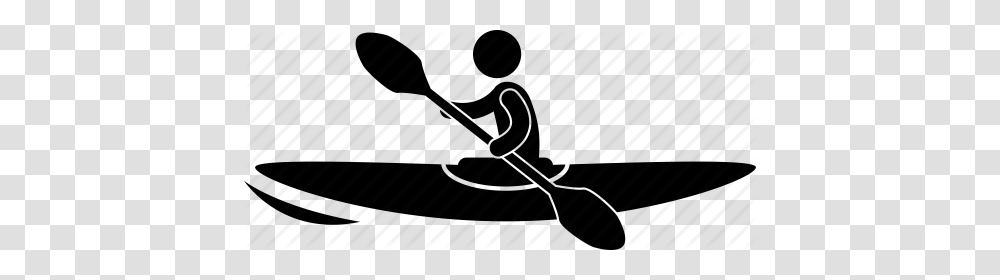 Boat Kayak Man Paddle Person Sport Water Icon, Piano, Leisure Activities, Musical Instrument, Photography Transparent Png