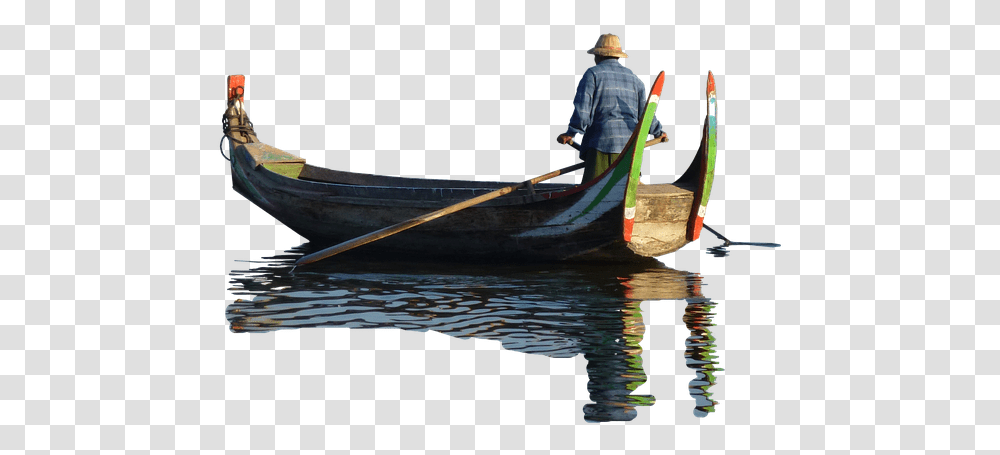 Boat Myanmar Sinner Boat And People, Watercraft, Vehicle, Transportation, Vessel Transparent Png