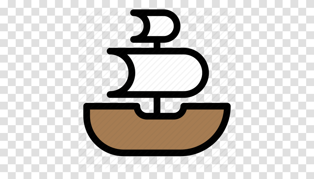 Boat Pirate Boat Pirates Pirates Flag Sails Ship Icon, Label, Guitar, Leisure Activities Transparent Png