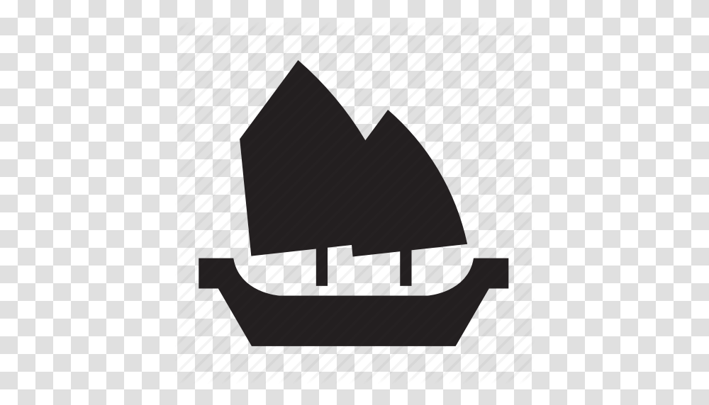 Boat Pirate Ship Transport Travel Vessel Viking Icon, Gray, Silhouette, Stencil Transparent Png