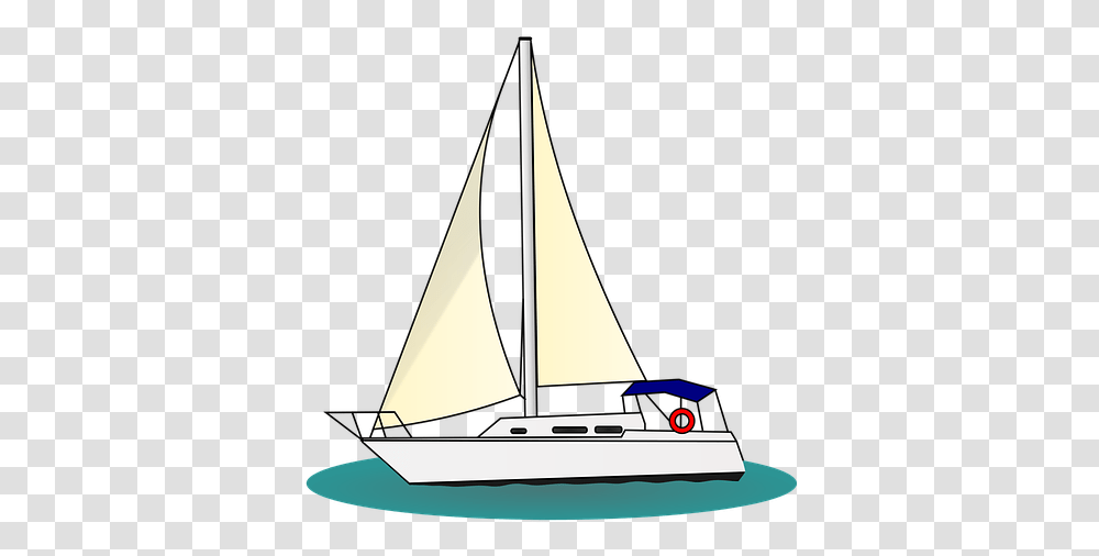 Boat Sailing Sail Ship Nautical Sea Water Free Clip Art Yacht, Sailboat, Vehicle, Transportation, Watercraft Transparent Png